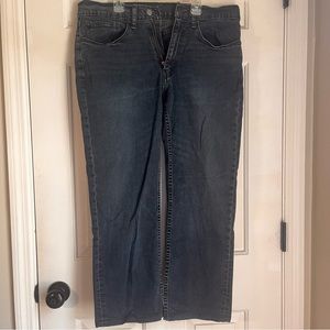 Levis Mens 514 Straight-fit Jeans Dark Blue 34” Width Hemmed to 27” Length